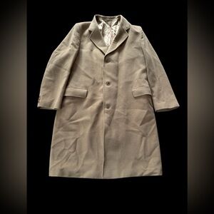 Vintage JG Hook 100% Wool Mens Trench Coat Size 44 Regular